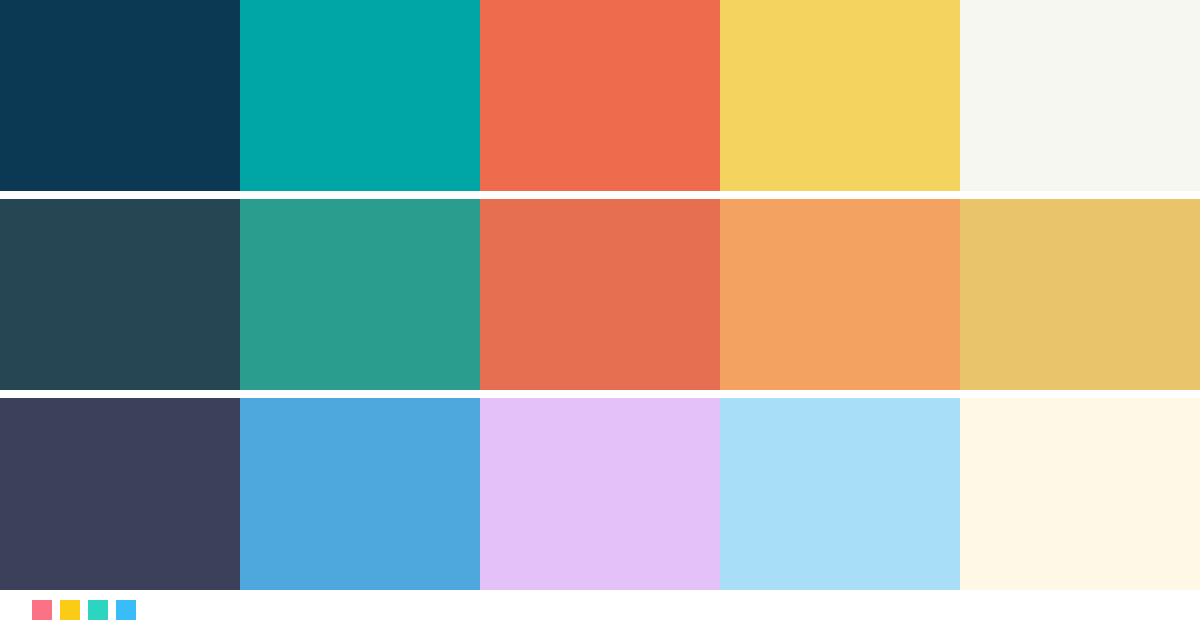 Paletas de colores: Paleta de colores para agencia de viajes