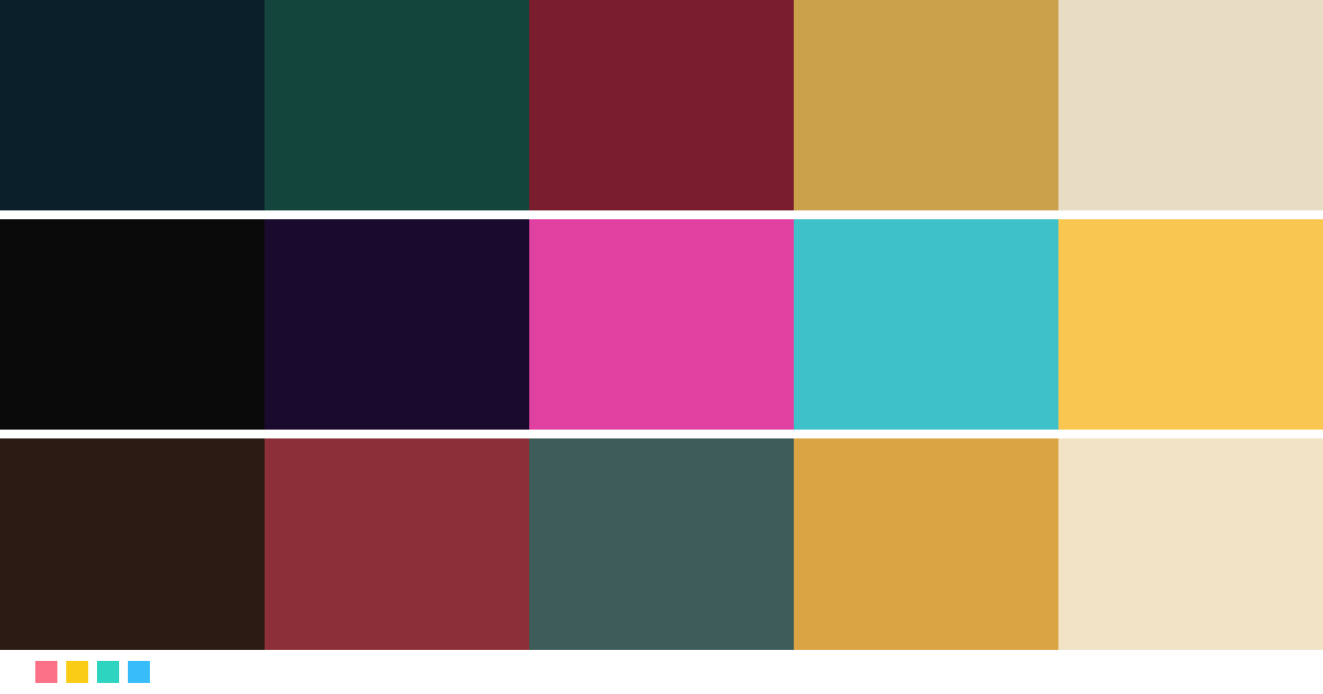 Paletas de colores: Paleta de colores para bar de cócteles