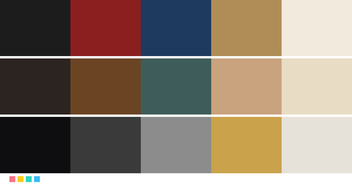 Paletas de colores: Paleta de colores para barbería