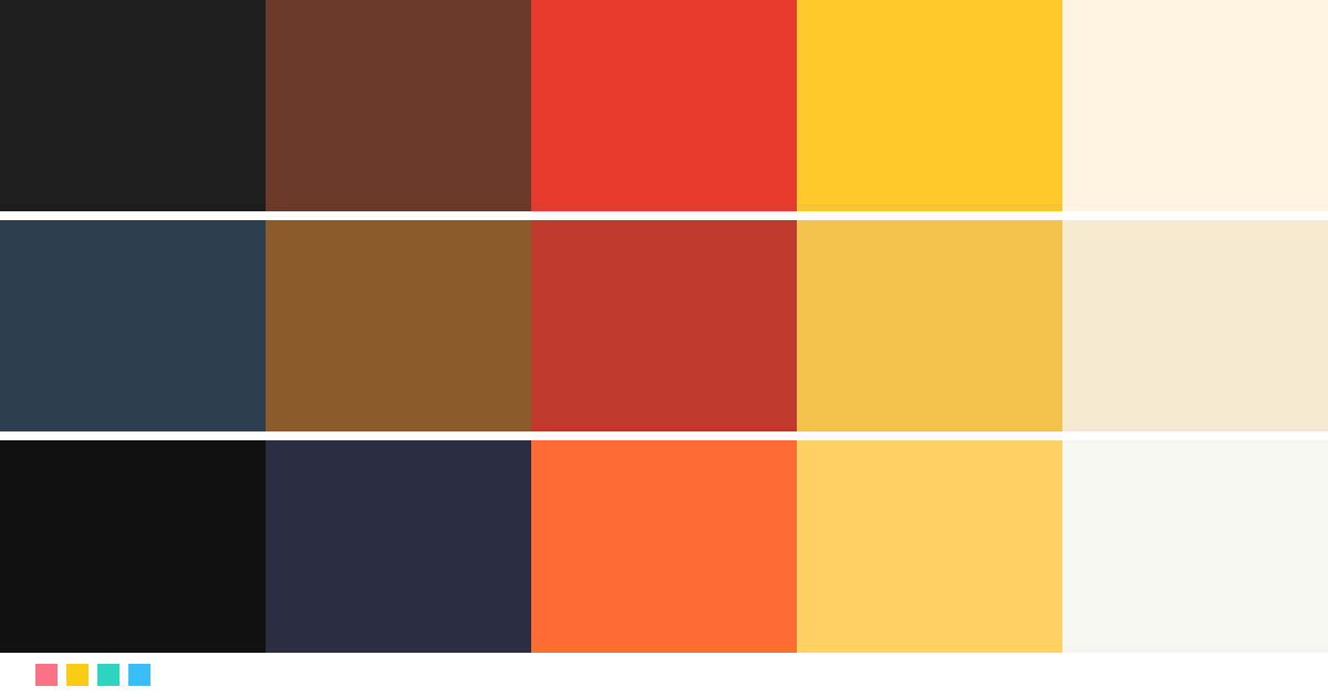 Paletas de colores: Paleta de colores para hamburguesería