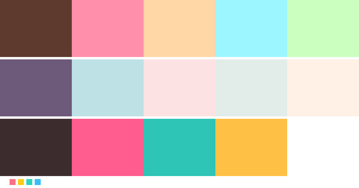 Paletas de colores: Paleta de colores para heladería