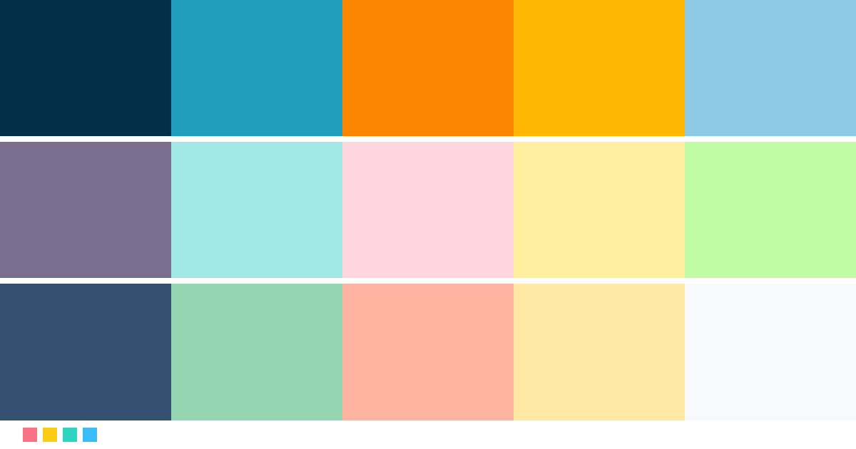 Paletas de colores: Paleta de colores para jardín infantil
