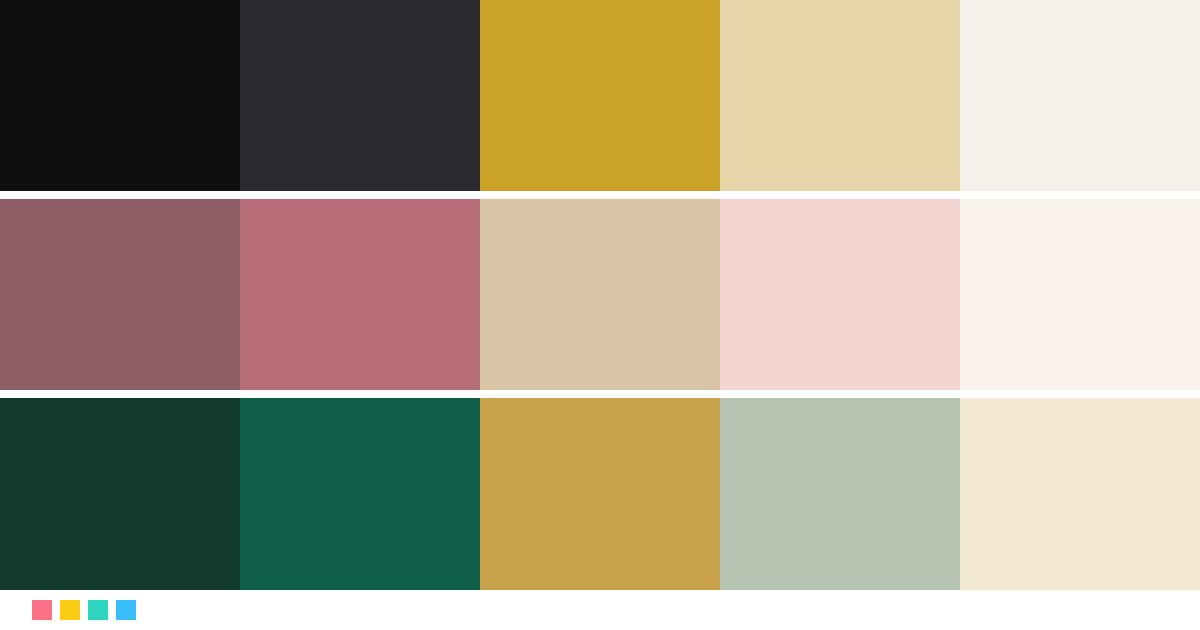 Paletas de colores: Paleta de colores para joyería