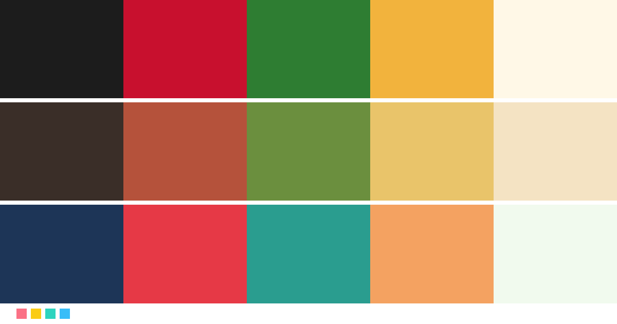 Paletas de colores: Paleta de colores para pizzería