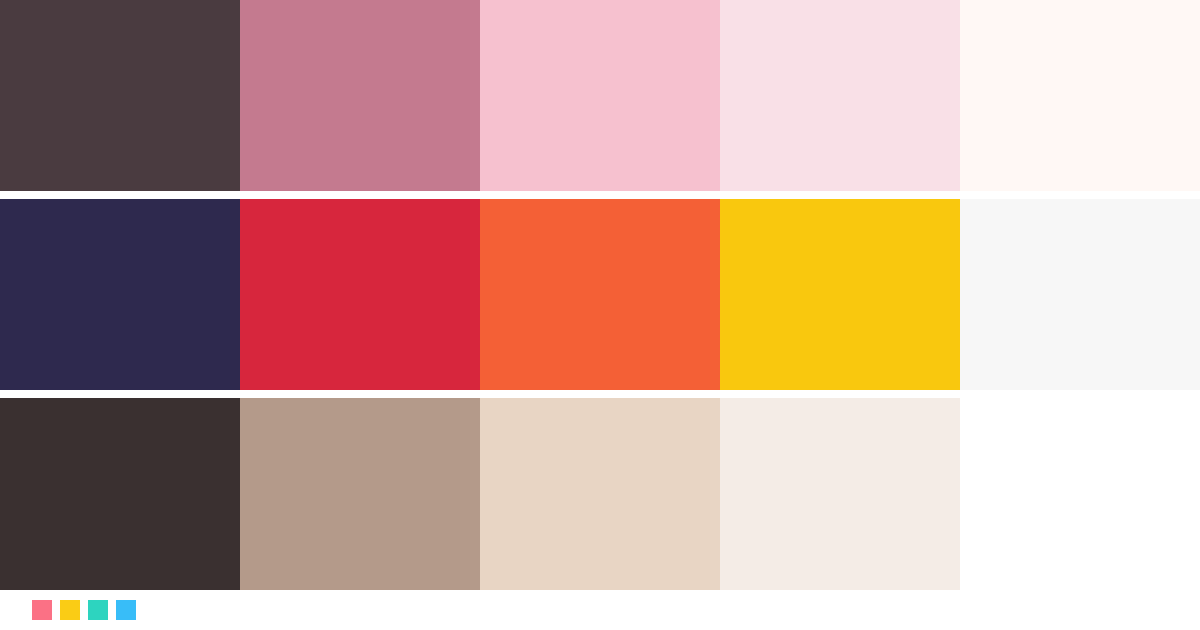 Paletas de colores: Paleta de colores para salón de uñas