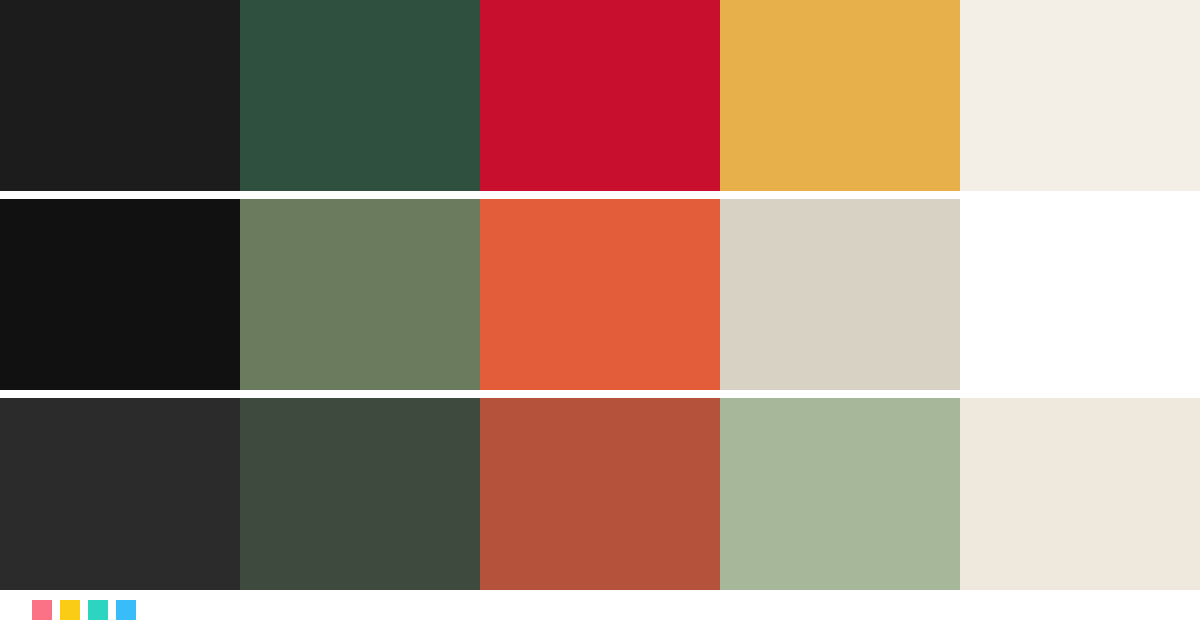 Paletas de colores: Paleta de colores para restaurante de sushi