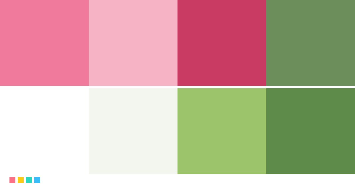 Color palettes: Carnation & Snowdrop