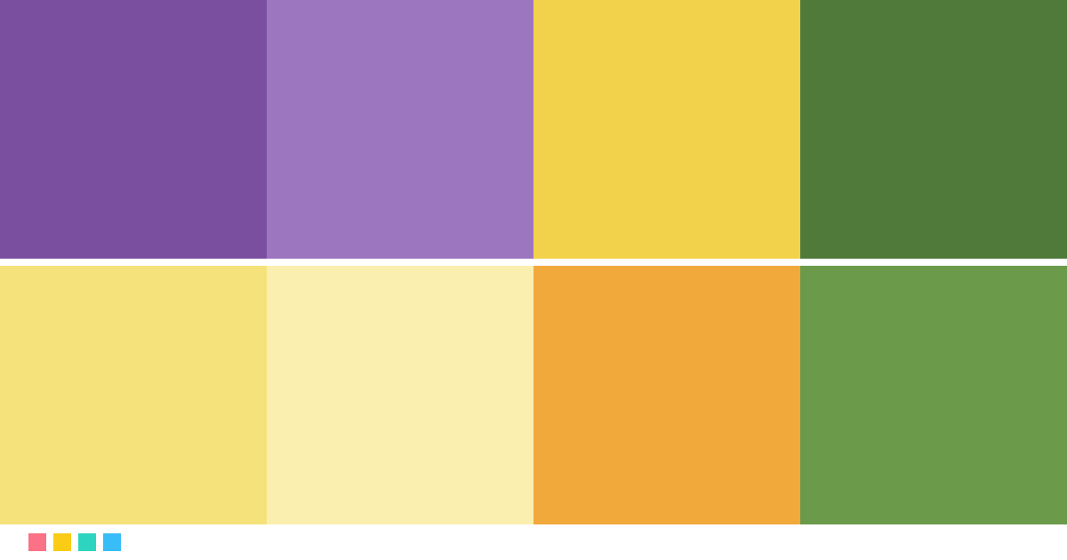 Color palettes: Violet & Primrose