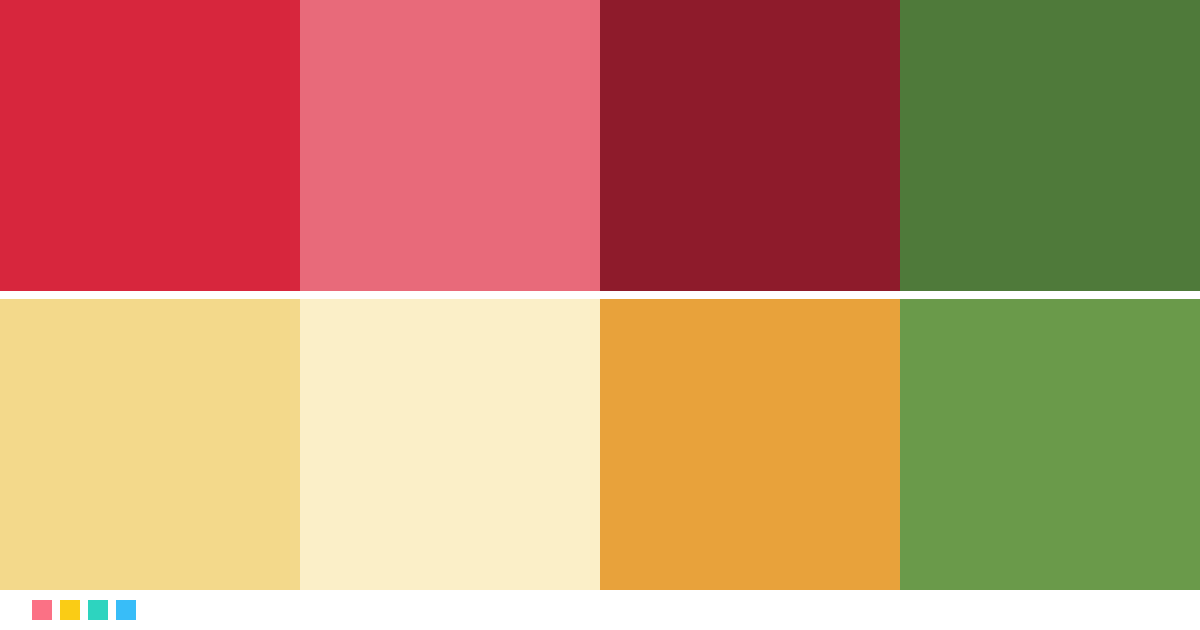 Color palettes: Rose & Honeysuckle