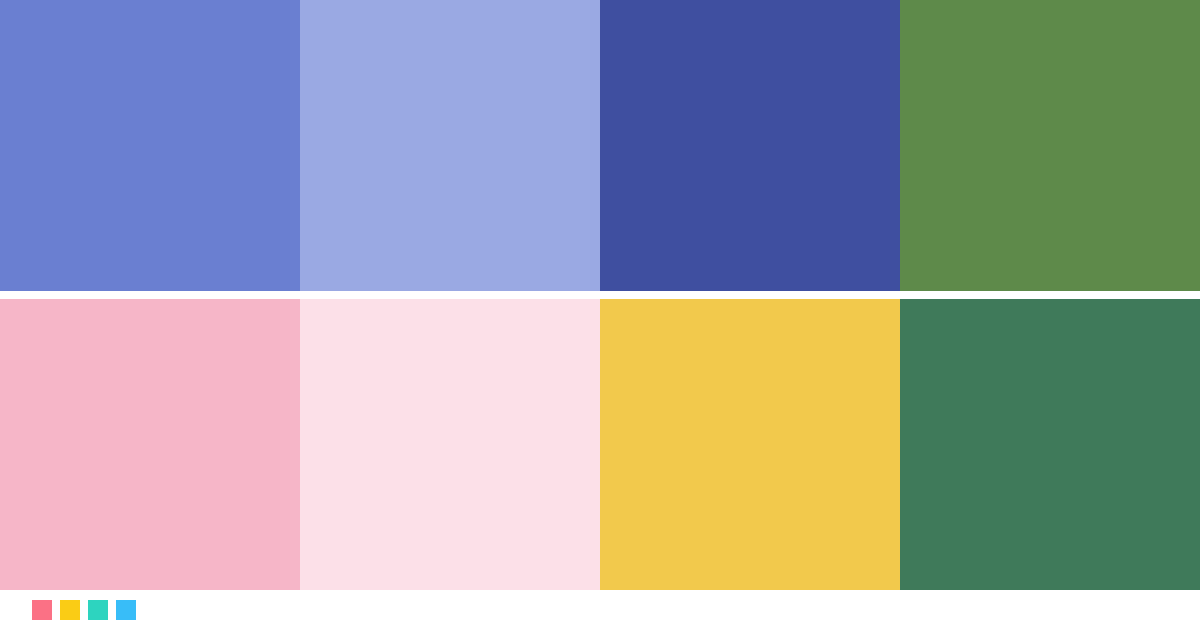 Color palettes: Larkspur & Water lily