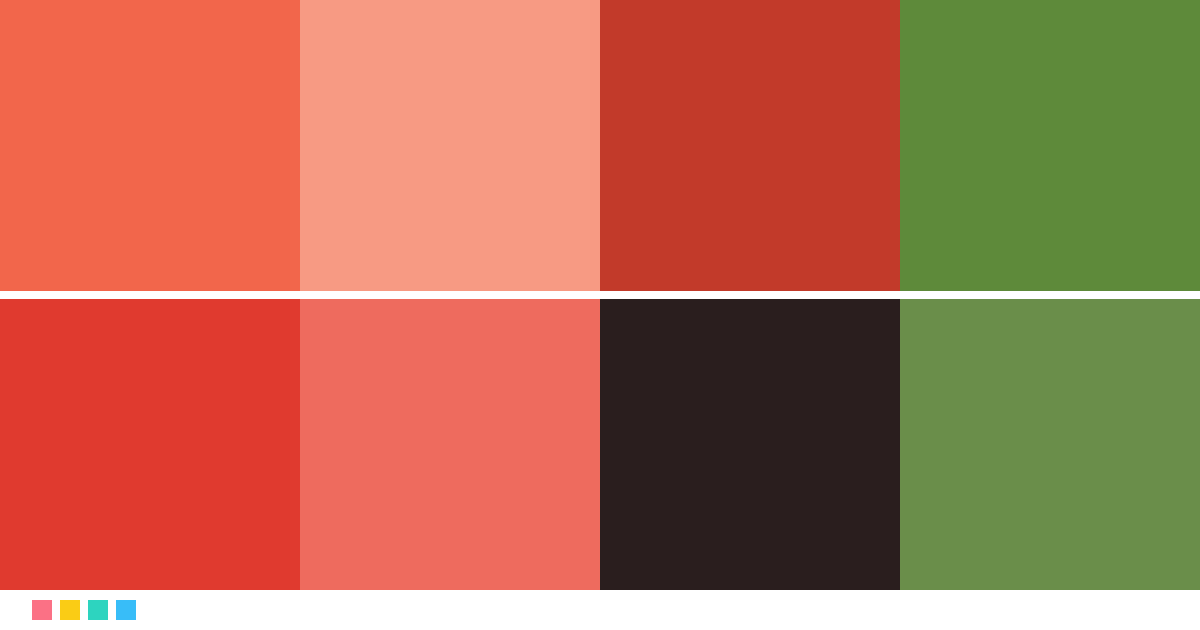 Color palettes: Gladiolus & Poppy