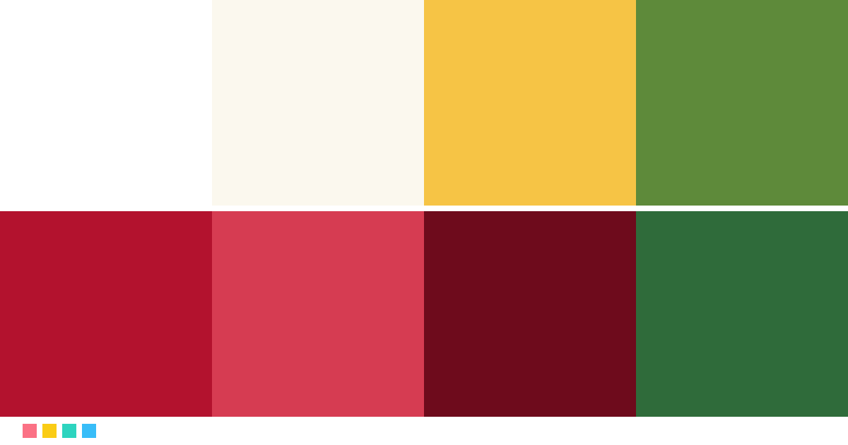 Color palettes: Narcissus & Holly