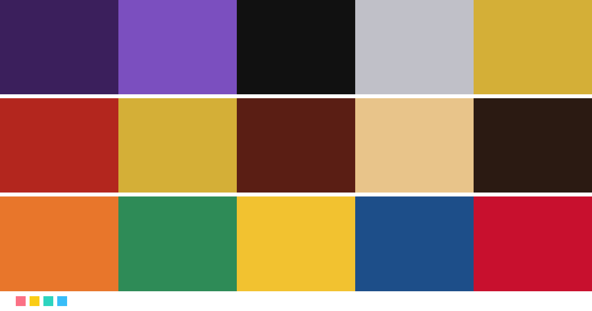 Paletas de colores: Paleta de colores de Pantera Negra