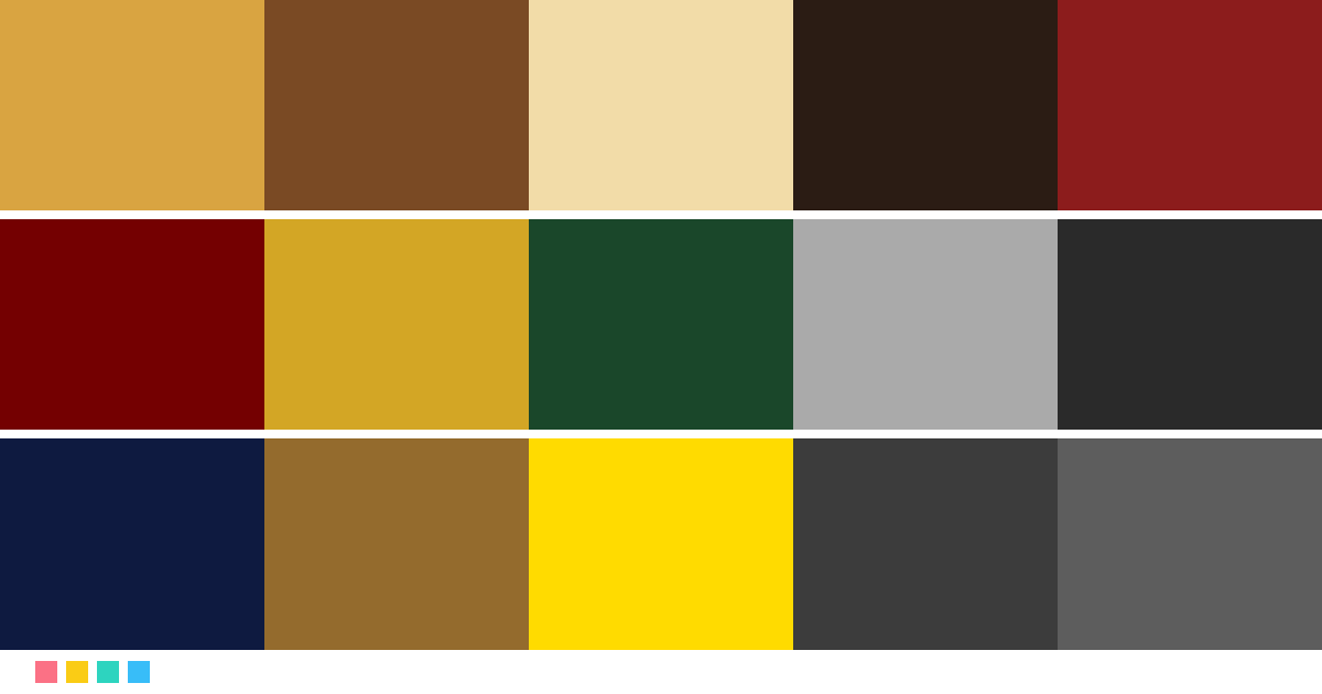 Paletas de colores: Paleta de colores de Harry Potter