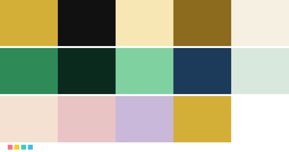 Paletas de colores: Paleta de colores de El gran Gatsby