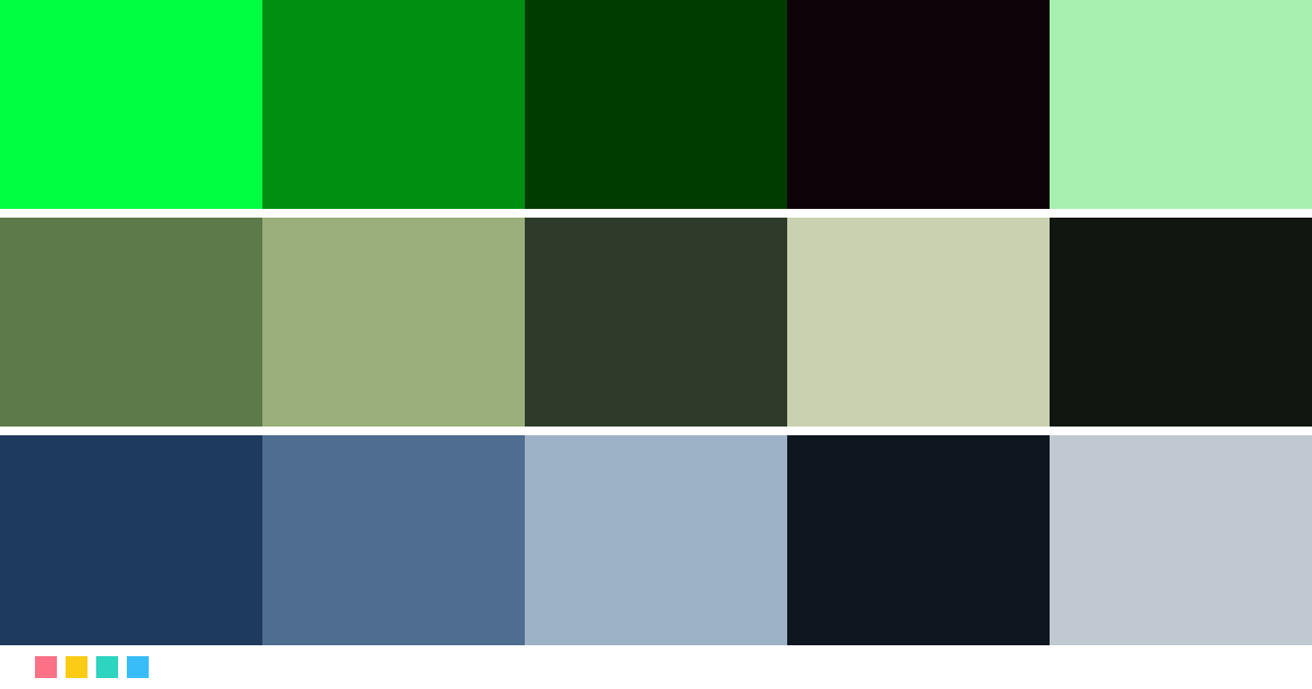 Paletas de colores: Paleta de colores de Matrix