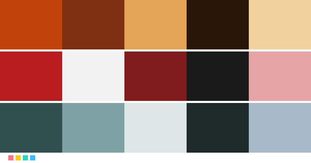 Paletas de colores: Paleta de colores de El resplandor