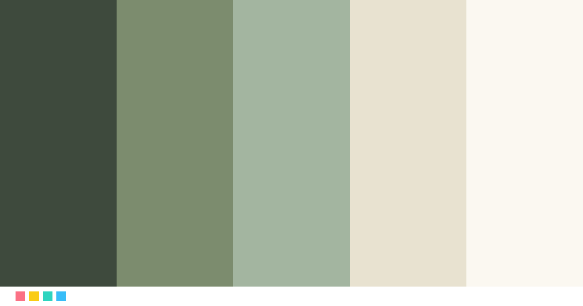 Paletas de colores: Boda en Verde salvia: paleta de colores